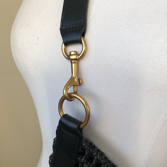 Saint Laurent YSL Oxalis Black Woven Leather Shoulder Bag - Picture 6 of 15